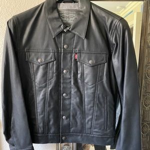Levis Black Leather Jacket